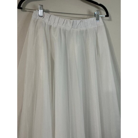 Imperial High waist elastic Tulle Mesh Midi Pleated Tutu Skirt Size Small - Picture 5 of 13